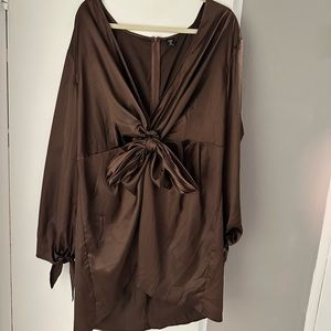 Brown shiny dress (shein size)